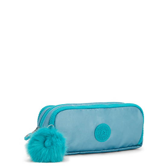 Kipling Gitroy Metallic Pencil Case Väska Turkos | SE 1311DF